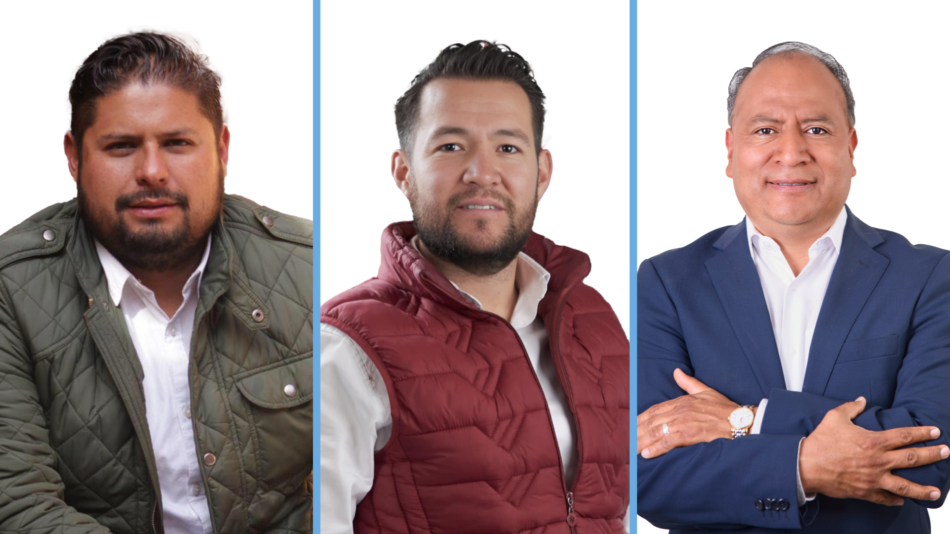 De Izquierda a derecha, Jonathan Morales Villegas, David Ortega Vázquez, Tomás Octaviano Félix